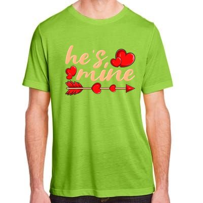 He's Mine Couple Valentine's Day Gift Adult ChromaSoft Performance T-Shirt