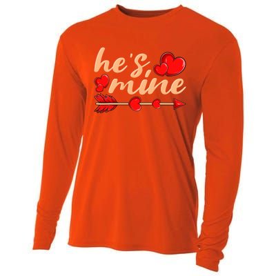 He's Mine Couple Valentine's Day Gift Cooling Performance Long Sleeve Crew