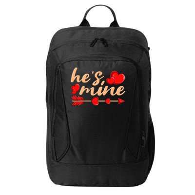 He's Mine Couple Valentine's Day Gift City Backpack