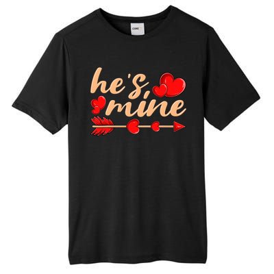 He's Mine Couple Valentine's Day Gift Tall Fusion ChromaSoft Performance T-Shirt