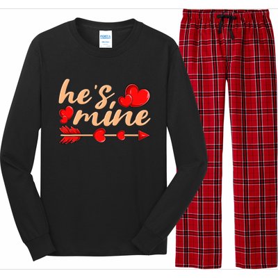 He's Mine Couple Valentine's Day Gift Long Sleeve Pajama Set