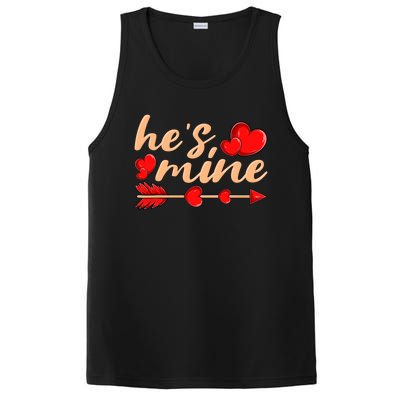 He's Mine Couple Valentine's Day Gift PosiCharge Competitor Tank