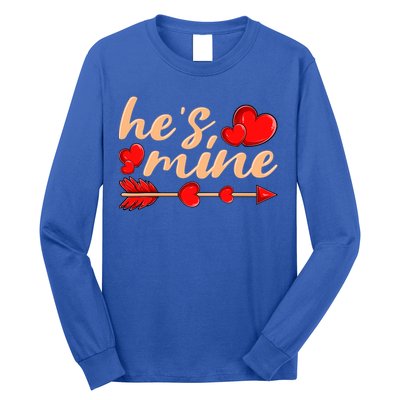 He's Mine Couple Valentine's Day Gift Long Sleeve Shirt