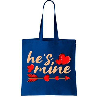 He's Mine Couple Valentine's Day Gift Tote Bag