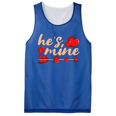 He's Mine Couple Valentine's Day Gift Mesh Reversible Basketball Jersey Tank