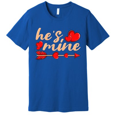 He's Mine Couple Valentine's Day Gift Premium T-Shirt