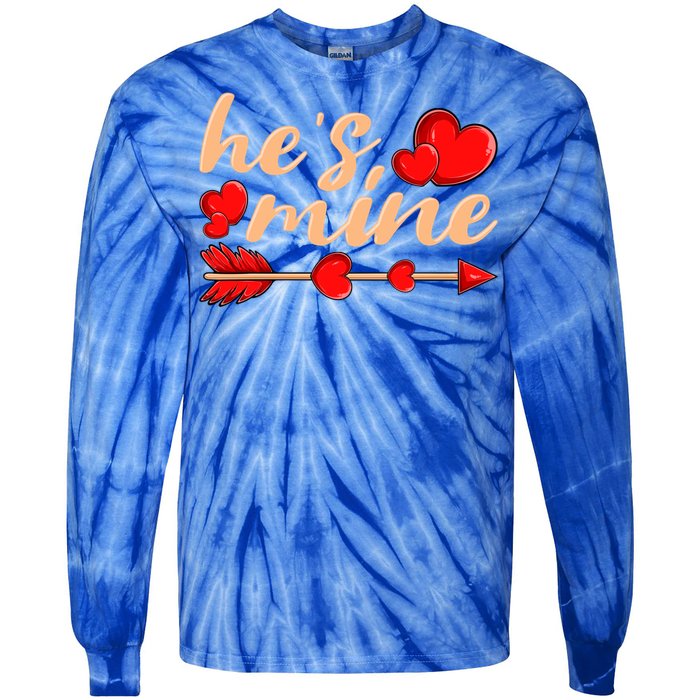 He's Mine Couple Valentine's Day Gift Tie-Dye Long Sleeve Shirt