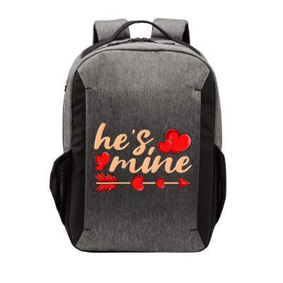 He's Mine Couple Valentine's Day Gift Vector Backpack