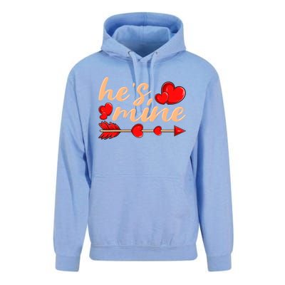 He's Mine Couple Valentine's Day Gift Unisex Surf Hoodie