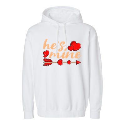 He's Mine Couple Valentine's Day Gift Garment-Dyed Fleece Hoodie