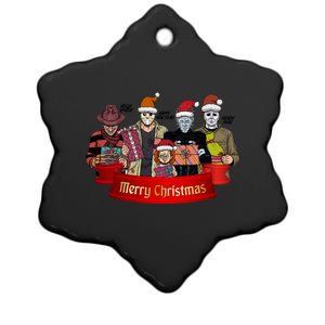 Horror Merry Christmas Halloween Friends Funny Costume Great Gift Ceramic Star Ornament