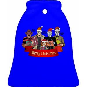 Horror Merry Christmas Halloween Friends Funny Costume Great Gift Ceramic Bell Ornament