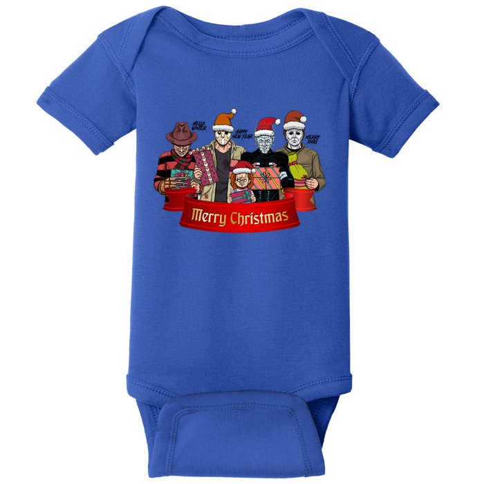 Horror Merry Christmas Halloween Friends Funny Costume Great Gift Baby Bodysuit