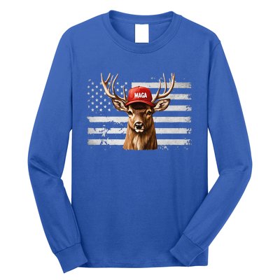 Hunting Maga Camouflage Usa Flag Deer Hunting Season Long Sleeve Shirt