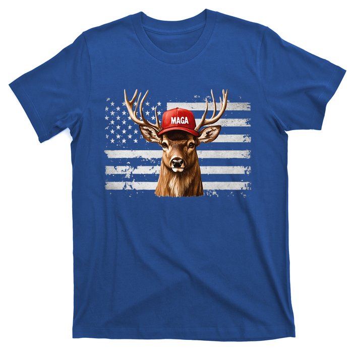 Hunting Maga Camouflage Usa Flag Deer Hunting Season T-Shirt