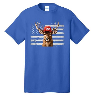 Hunting Maga Camouflage Usa Flag Deer Hunting Season Tall T-Shirt