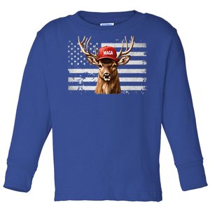 Hunting Maga Camouflage Usa Flag Deer Hunting Season Toddler Long Sleeve Shirt