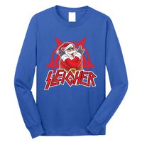 Heavy Metal Christmas Sleigher Hail Santa Claus Rock Music Gift Long Sleeve Shirt