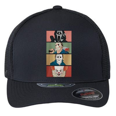 Horror Movie Characters Ghostface Voorhees Halloween Horror Movie Flexfit Unipanel Trucker Cap