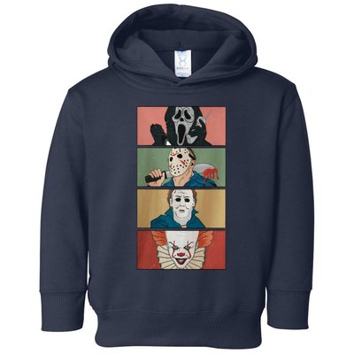 Horror Movie Characters Ghostface Voorhees Halloween Horror Movie Toddler Hoodie