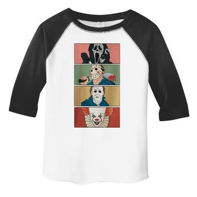 Horror Movie Characters Ghostface Voorhees Halloween Horror Movie Toddler Fine Jersey T-Shirt