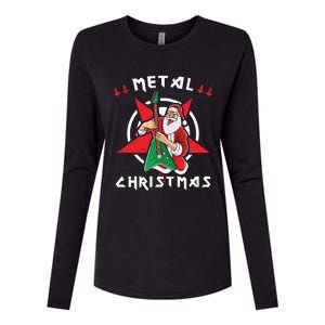 Heavy Metal Christmas Sleigher Hail Santa Claus Rock Music Gift Womens Cotton Relaxed Long Sleeve T-Shirt