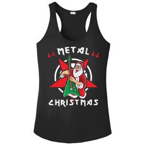 Heavy Metal Christmas Sleigher Hail Santa Claus Rock Music Gift Ladies PosiCharge Competitor Racerback Tank