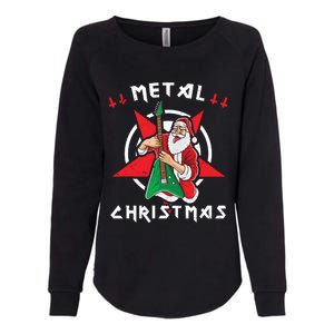 Heavy Metal Christmas Sleigher Hail Santa Claus Rock Music Gift Womens California Wash Sweatshirt