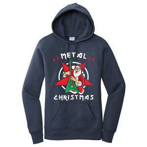 Heavy Metal Christmas Sleigher Hail Santa Claus Rock Music Gift Women's Pullover Hoodie