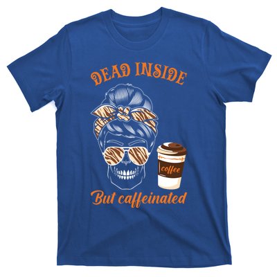 Horror Movie Coffee Fall Dead Inside But Caffeinated Gift T-Shirt