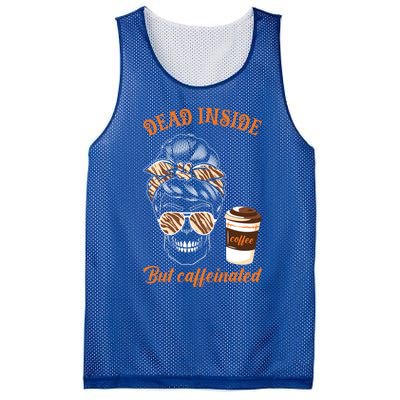 Horror Movie Coffee Fall Dead Inside But Caffeinated Gift Mesh Reversible Basketball Jersey Tank