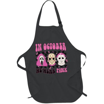 Horror Movie Characters In October We Wear Pink For Breast Cancer Awareness Apron