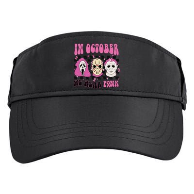 Horror Movie Characters In October We Wear Pink For Breast Cancer Awareness Adult Drive Performance Visor
