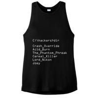 Hackers Movie C Cast Of Characters Ladies PosiCharge Tri-Blend Wicking Tank