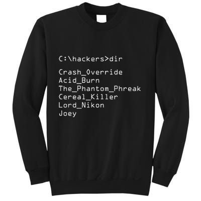 Hackers Movie C Cast Of Characters Sweatshirt