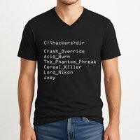 Hackers Movie C Cast Of Characters V-Neck T-Shirt