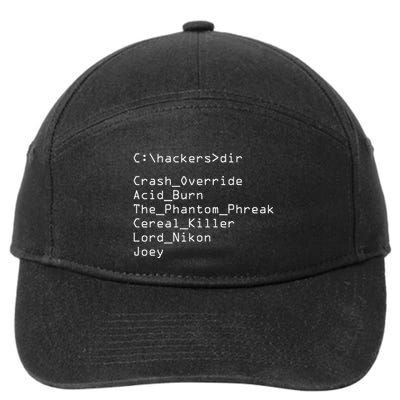 Hackers Movie C Cast Of Characters 7-Panel Snapback Hat