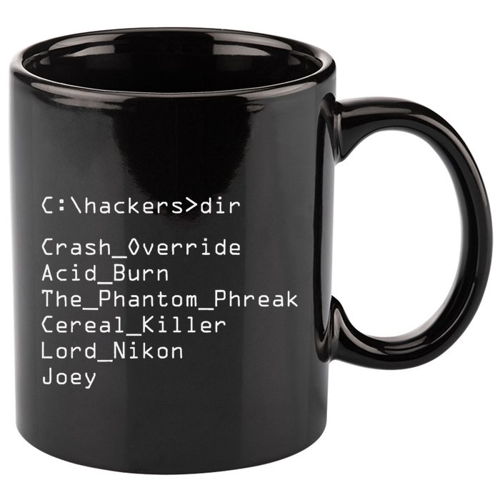 Hackers Movie C Cast Of Characters 11oz C Handle Ceramic Mug