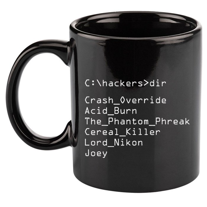Hackers Movie C Cast Of Characters 11oz C Handle Ceramic Mug