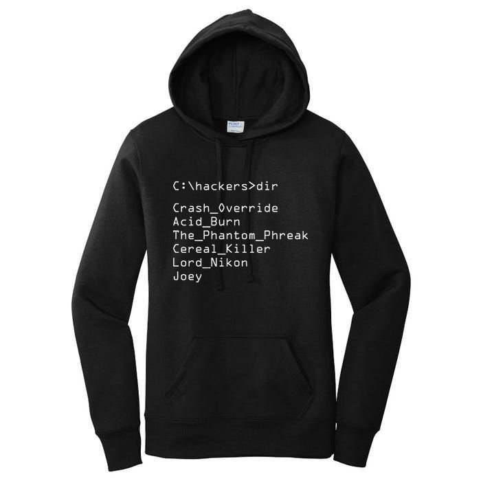 Hackers Movie C Cast Of Characters Women's Pullover Hoodie