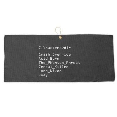 Hackers Movie C Cast Of Characters Large Microfiber Waffle Golf Towel