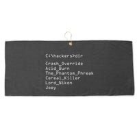 Hackers Movie C Cast Of Characters Large Microfiber Waffle Golf Towel