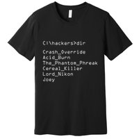 Hackers Movie C Cast Of Characters Premium T-Shirt