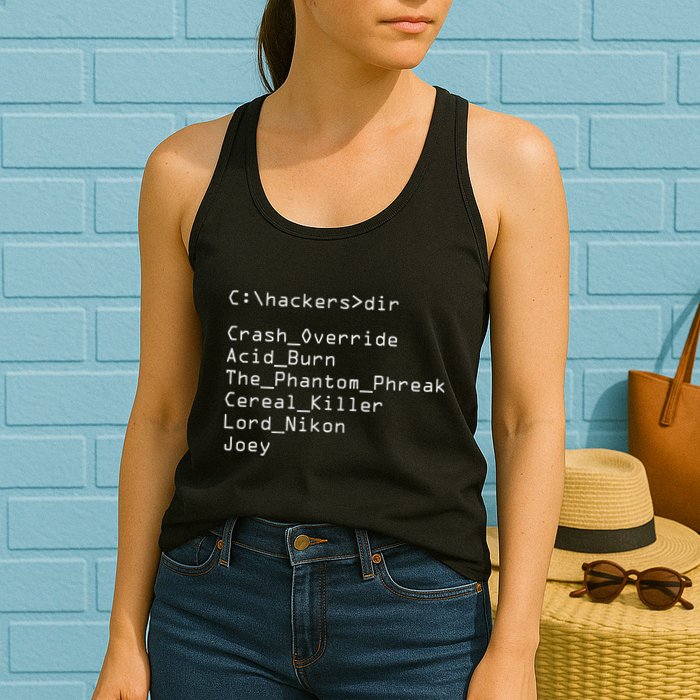 Hackers Movie C Cast Of Characters Womens Tank Top
