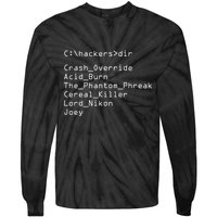 Hackers Movie C Cast Of Characters Tie-Dye Long Sleeve Shirt
