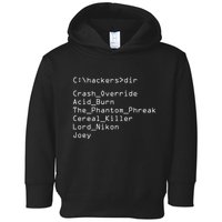 Hackers Movie C Cast Of Characters Toddler Hoodie