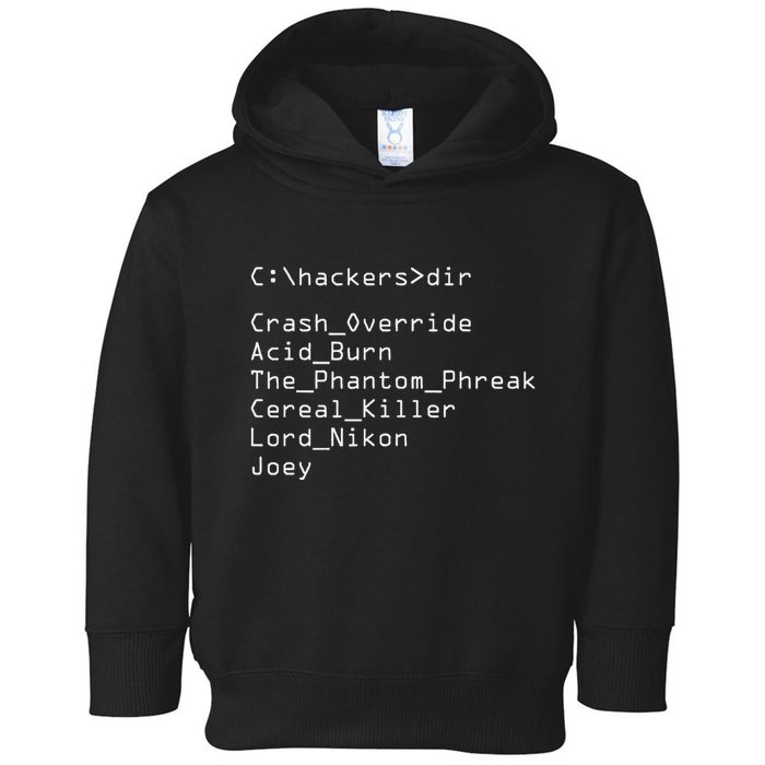 Hackers Movie C Cast Of Characters Toddler Hoodie