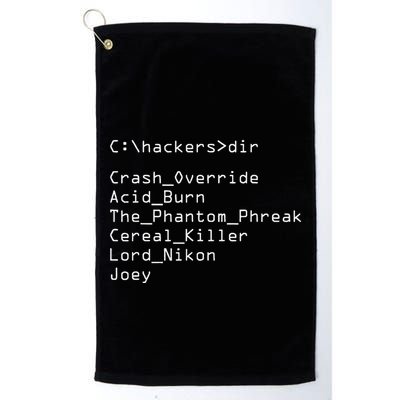 Hackers Movie C Cast Of Characters Golf Towel