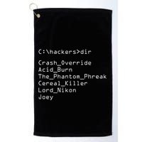 Hackers Movie C Cast Of Characters Golf Towel
