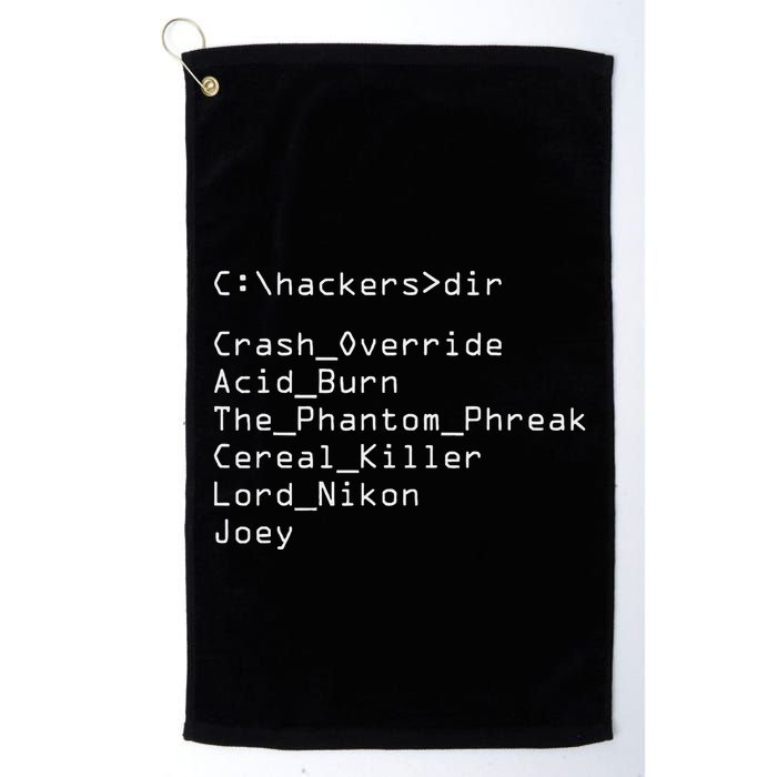 Hackers Movie C Cast Of Characters Golf Towel